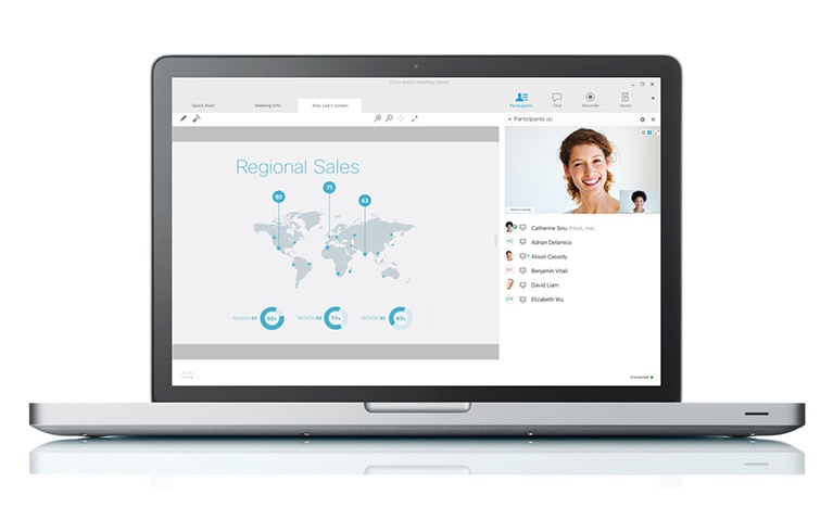 Présentation Cisco Webex sur un appareil