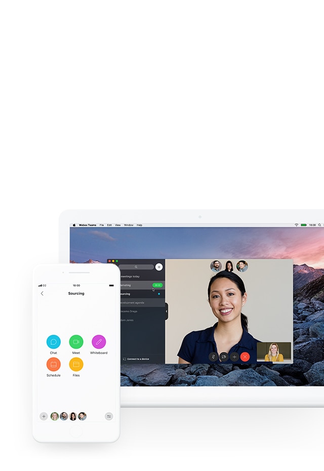 Cisco Webex Teams App on any device