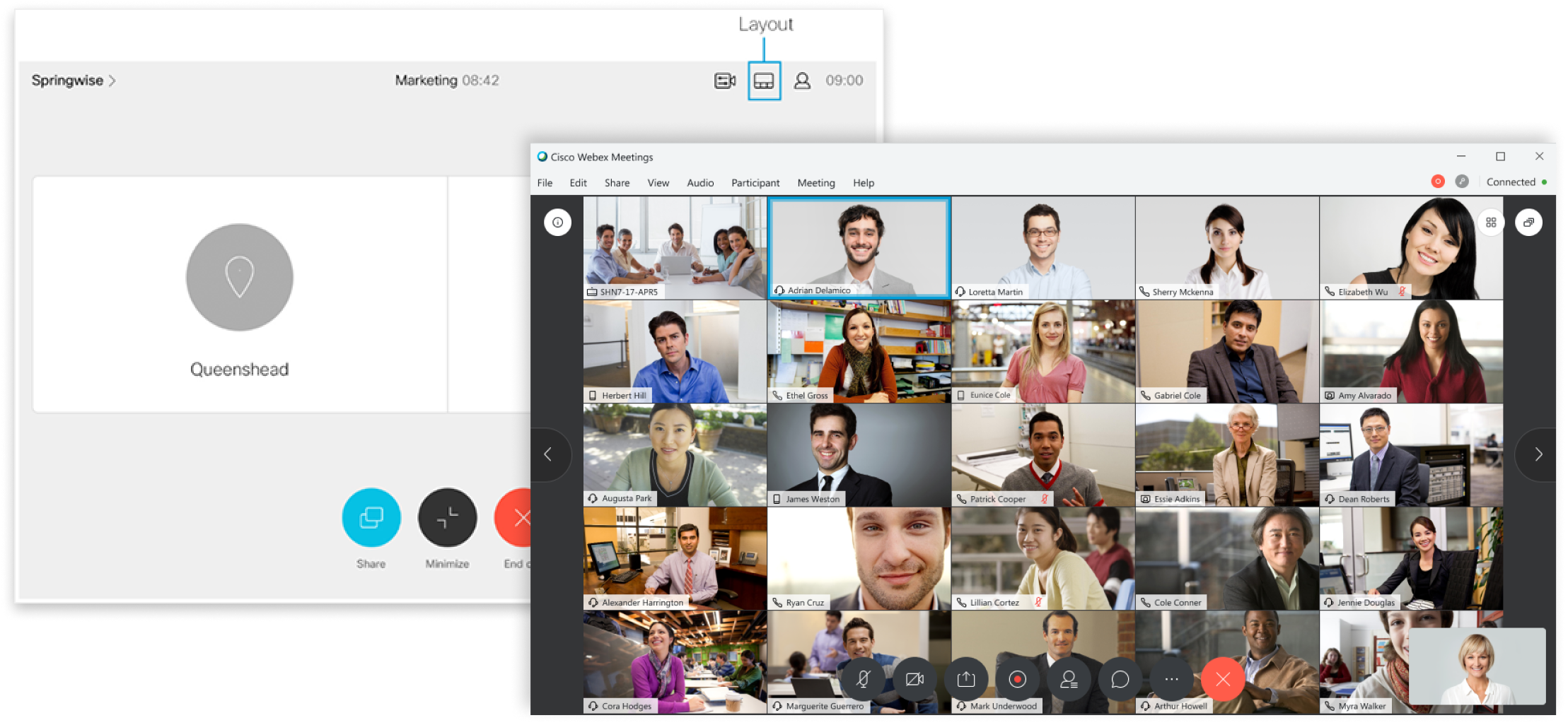 “grid view” interface example