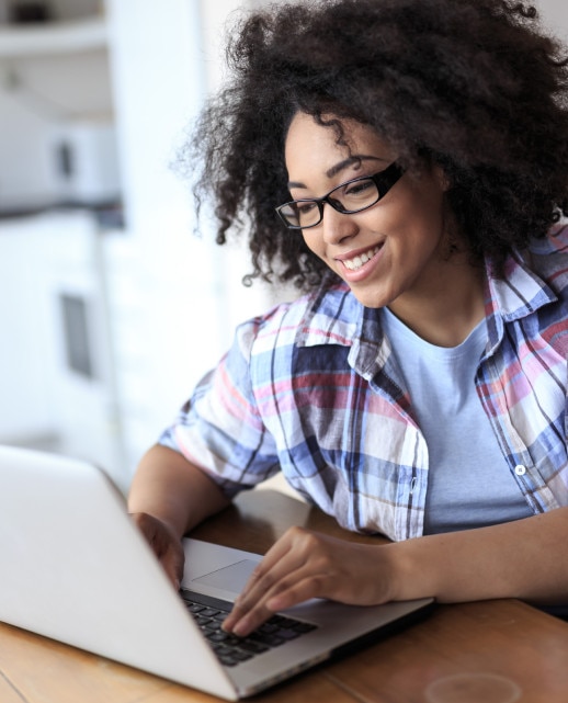 woman working from home