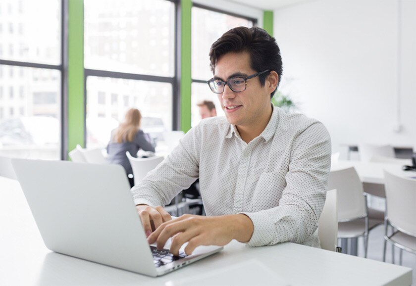 Person on laptop image