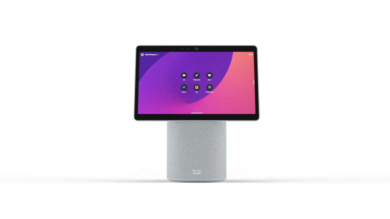 Webex collaboration devices video, featuring the Webex Desk Mini in various colors
