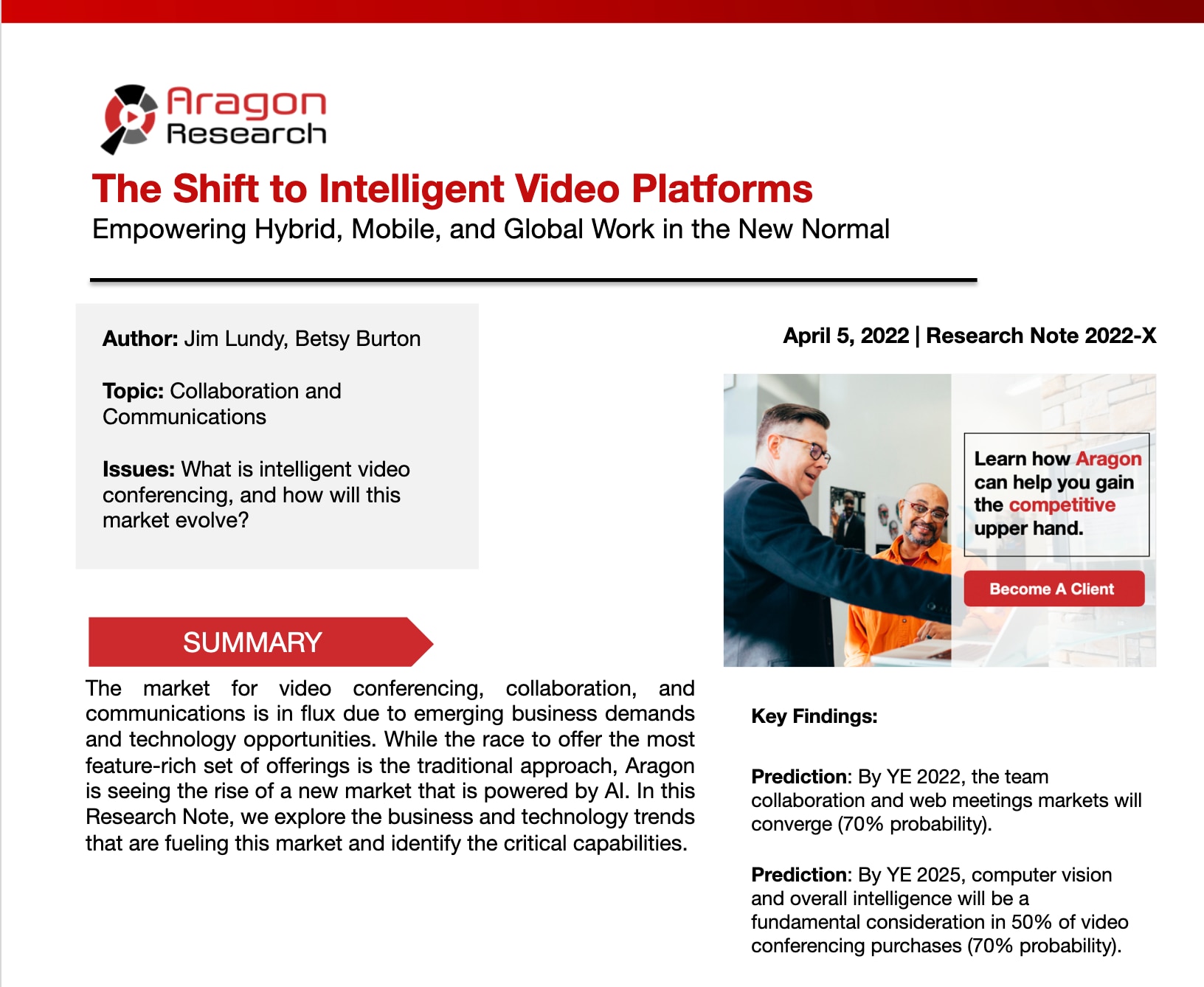 The Shift to Intelligent Video Platforms