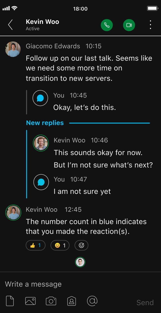 外出先でWebex Messaging を使用するユーザー