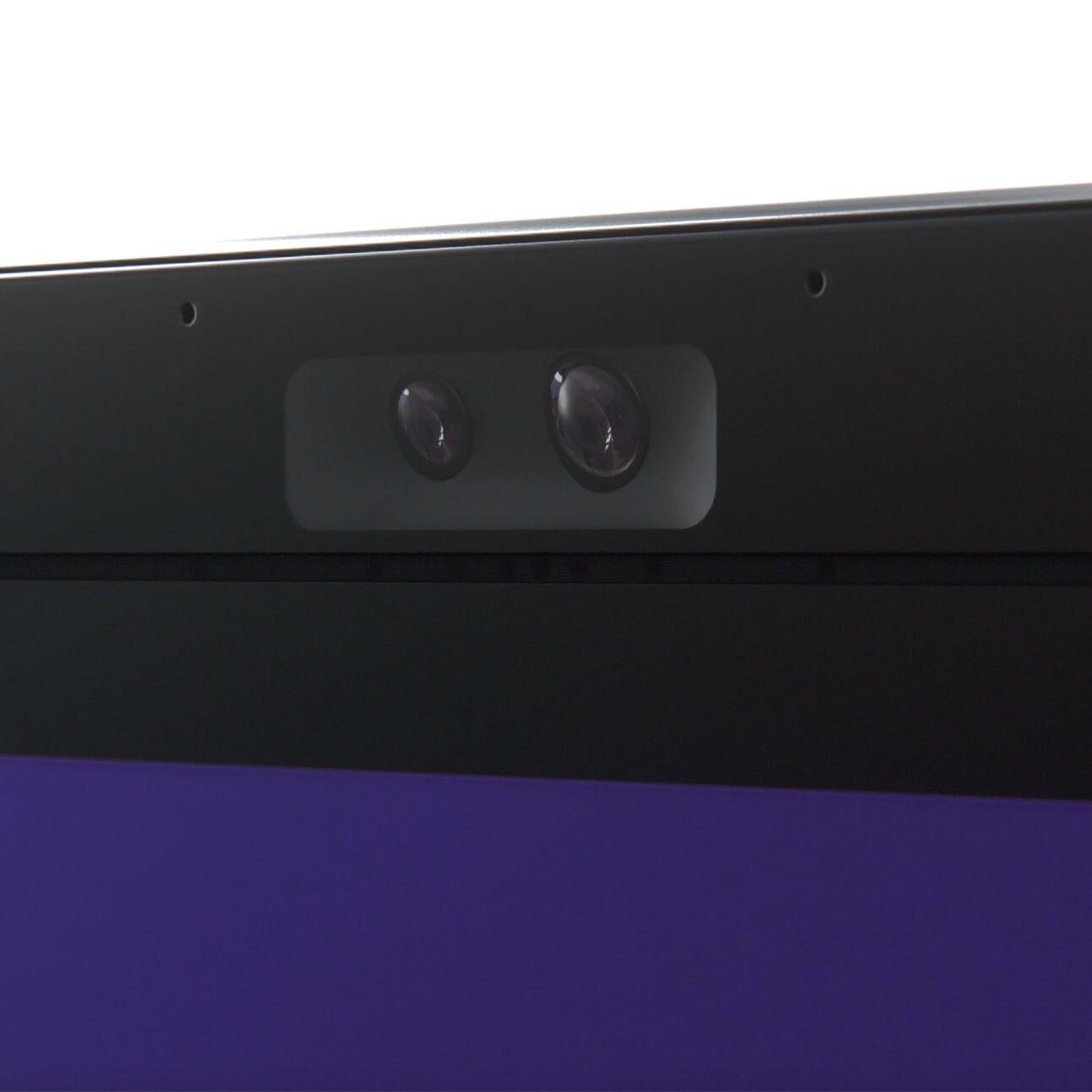 Close up of the Cisco Board Pro showing the dual camera lenses.