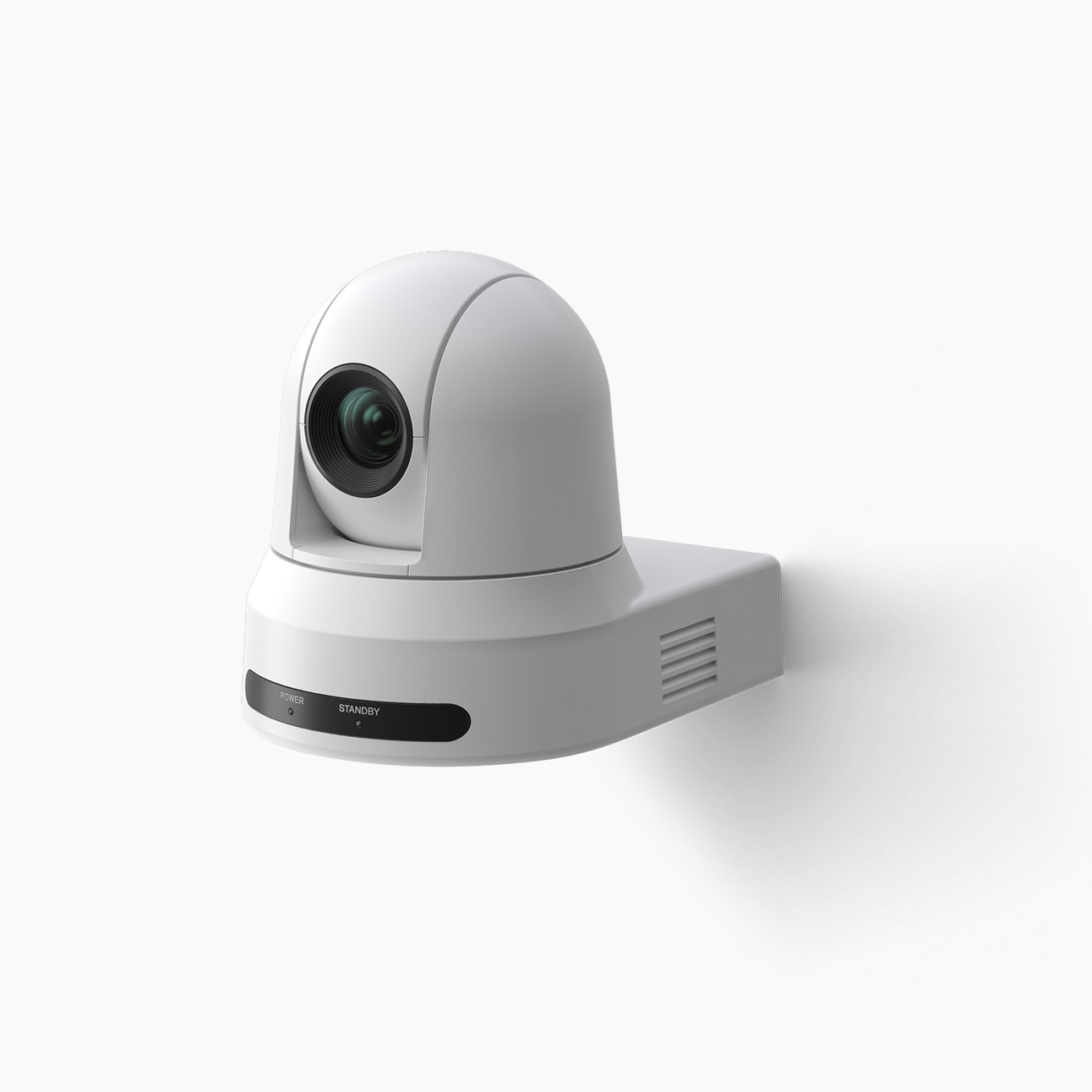 The Cisco PTZ 4K Camera mounted to a wall.