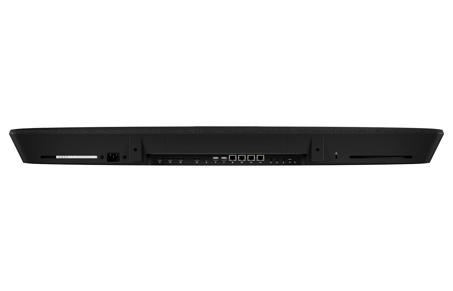 A back view of the the Cisco Room Bar Pro in the carbon color option.