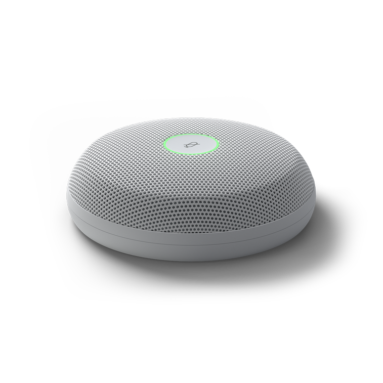 Front tilted close-up view of the Cisco Table Microphone Pro, with on-table mounting.