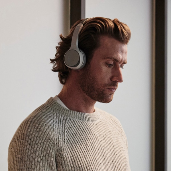 a person wearing a work headset