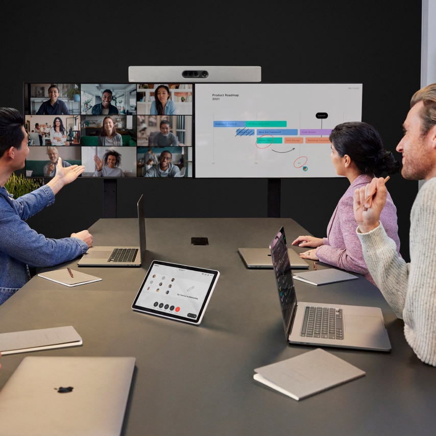 Un equipo colabora con Webex