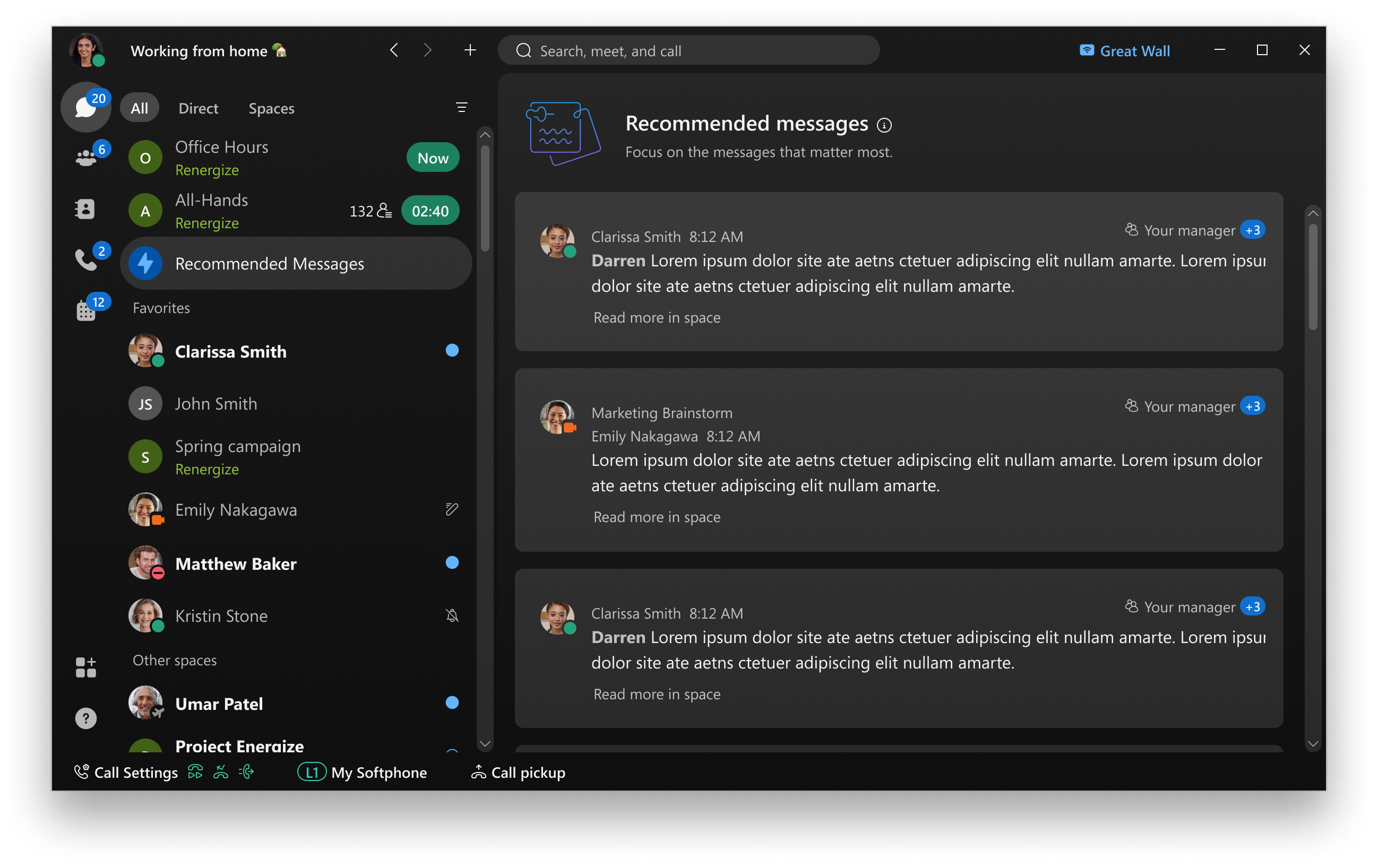 Example of Webex Messaging
