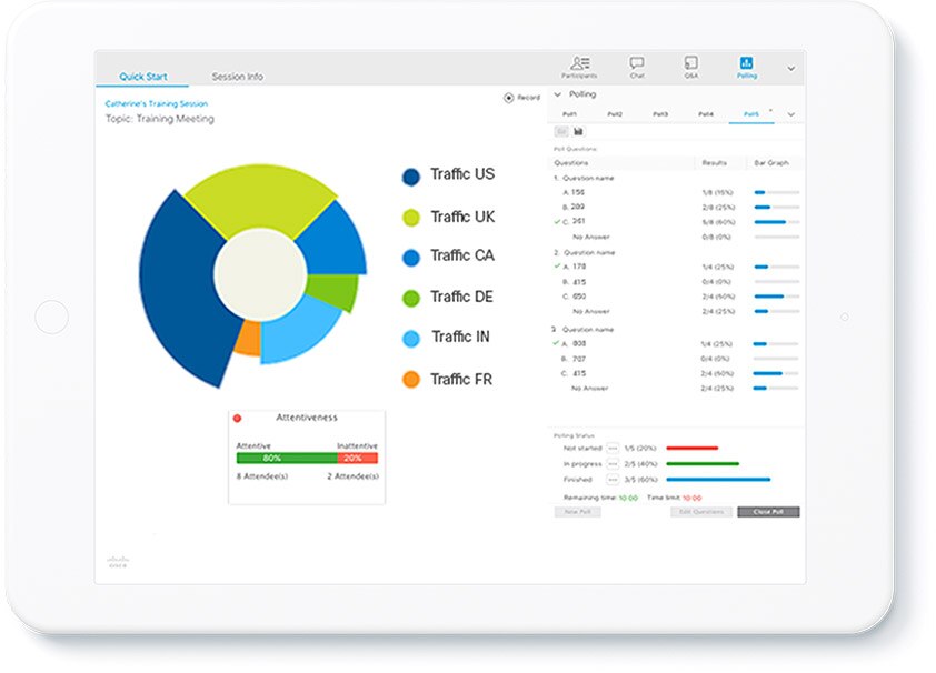 persona haciendo anotaciones en un dispositivo de Webex