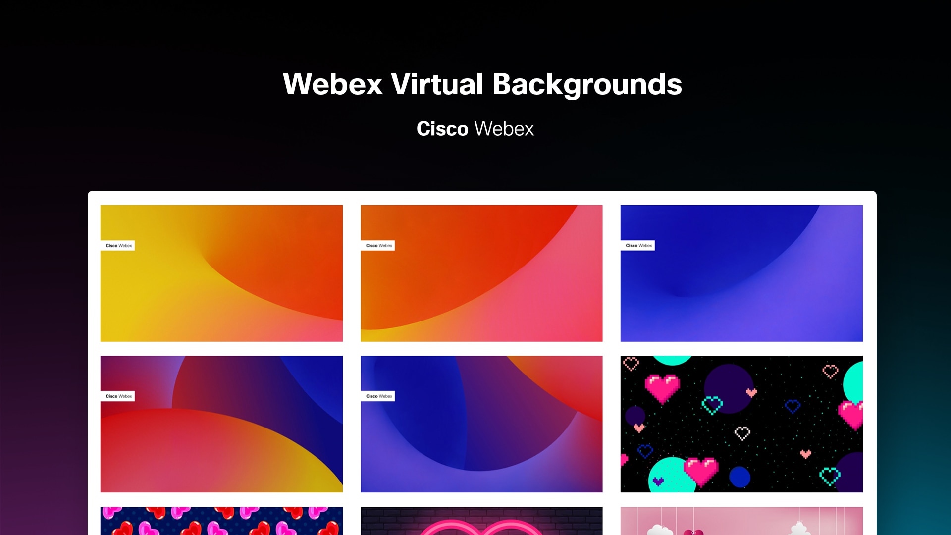 How to change background in webex