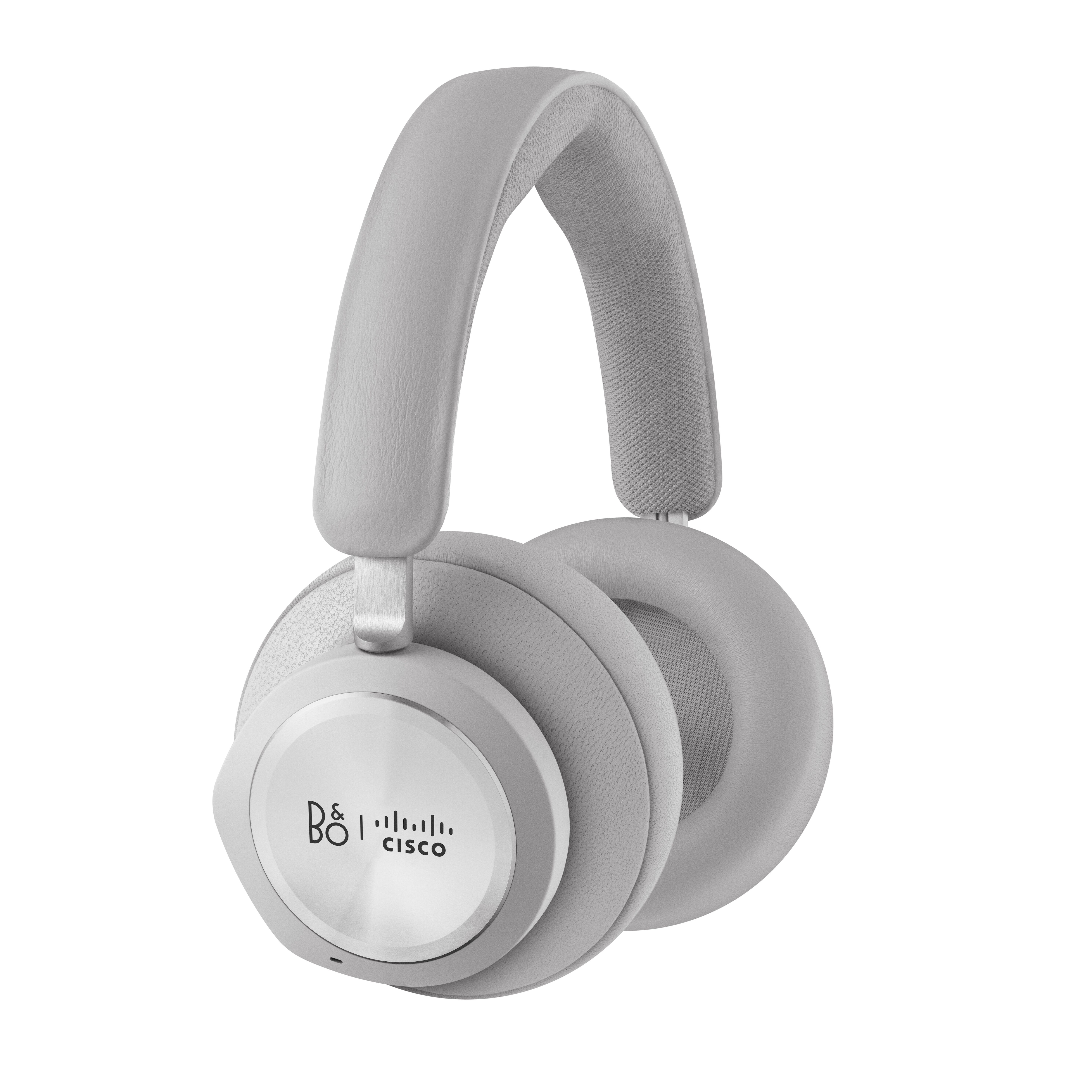 A side view of the Bang & Olufsen Cisco 980 headset. The Bang & Olufsen and Cisco logos are visible on the outside of the ear cup.