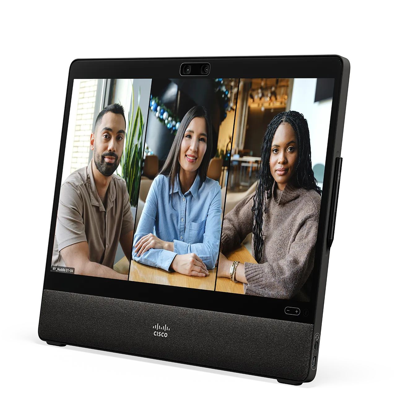 A stage for moments that matter in any huddle and desk space.