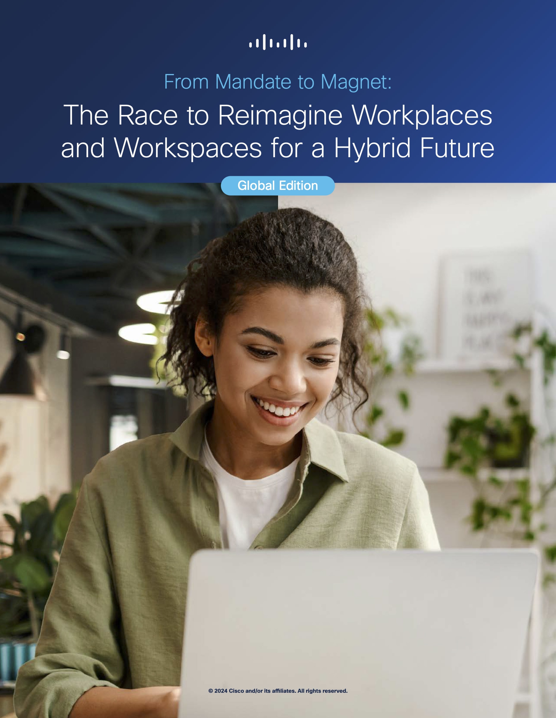 Cover of the research report, Reimagine Workplaces: Hybrid Work Research.