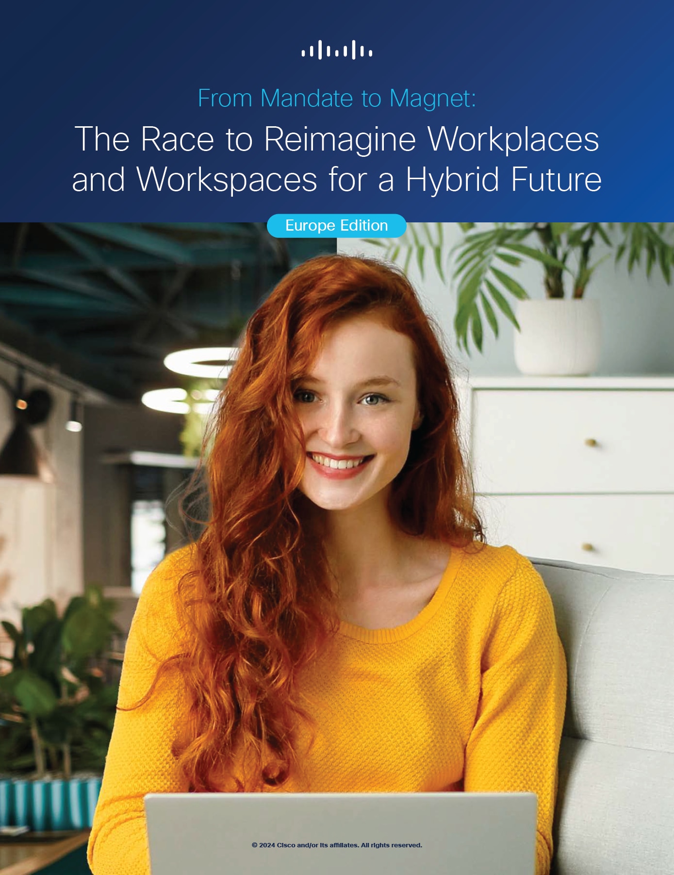 Cover of the research report, Reimagine Workplaces: Hybrid Work Research in Europe.