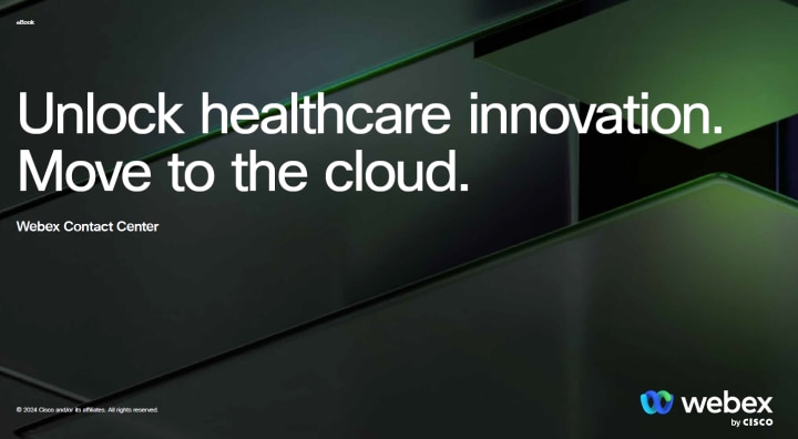 Unlock healthcare innovation with a cloud contact center eBook cover.